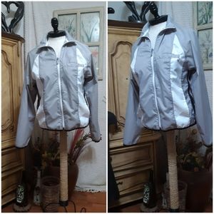 NIKE Windbreaker Track Jacket Gray Zip Up Child Small Adult Fall Season B9